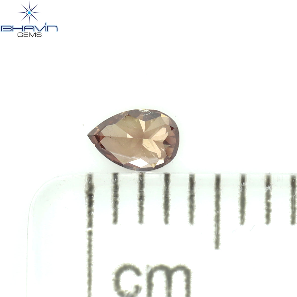 0.11 CT Natural Pear Diamond Enhanced Pink Color Clarity VS1 (3.68 MM)