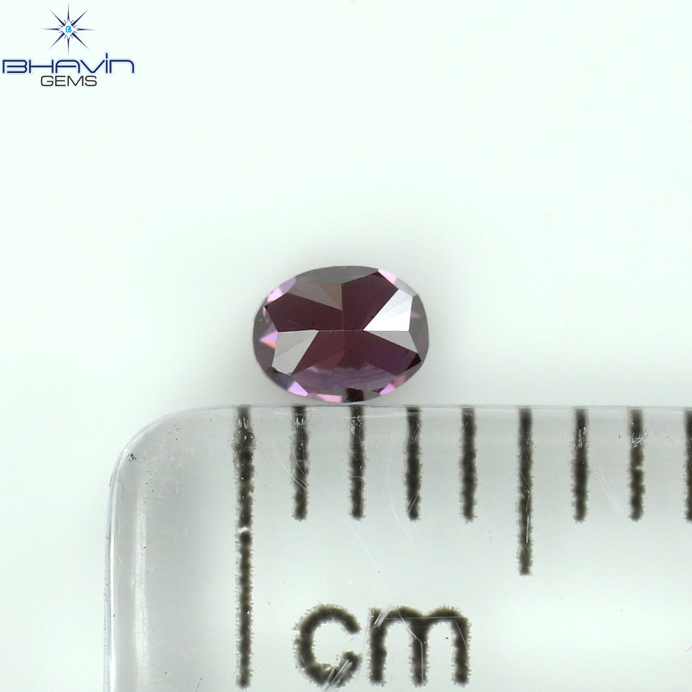0.12 CT Oval Shape Natural Diamond Pink Color VS1 Clarity (3.18 MM)