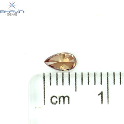 0.24 CT ペアシェイプ ナチュラル ダイヤモンド ピンク色 SI1 クラリティ (5.25 MM)