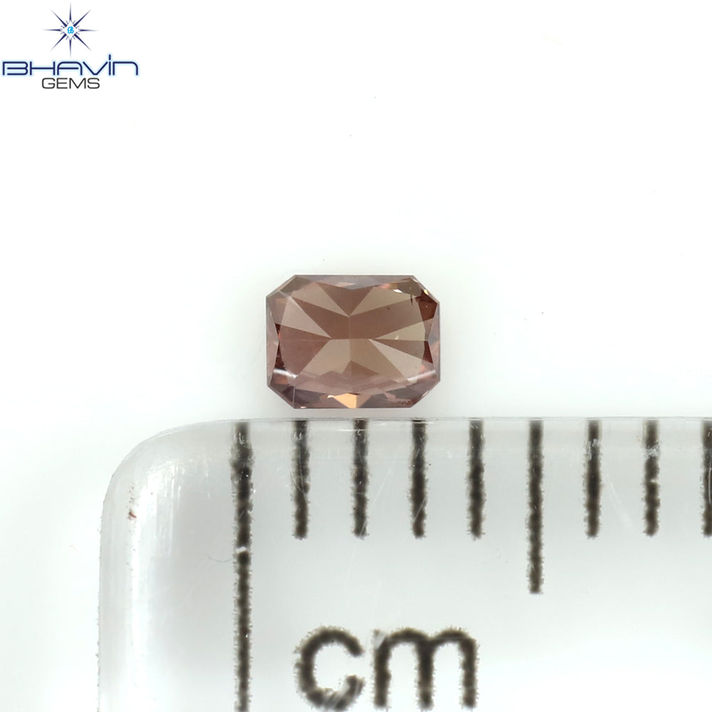 0.10 CT ラディアント シェイプ ナチュラル ダイヤモンド ピンク色 VS1 クラリティ (3.00 MM)