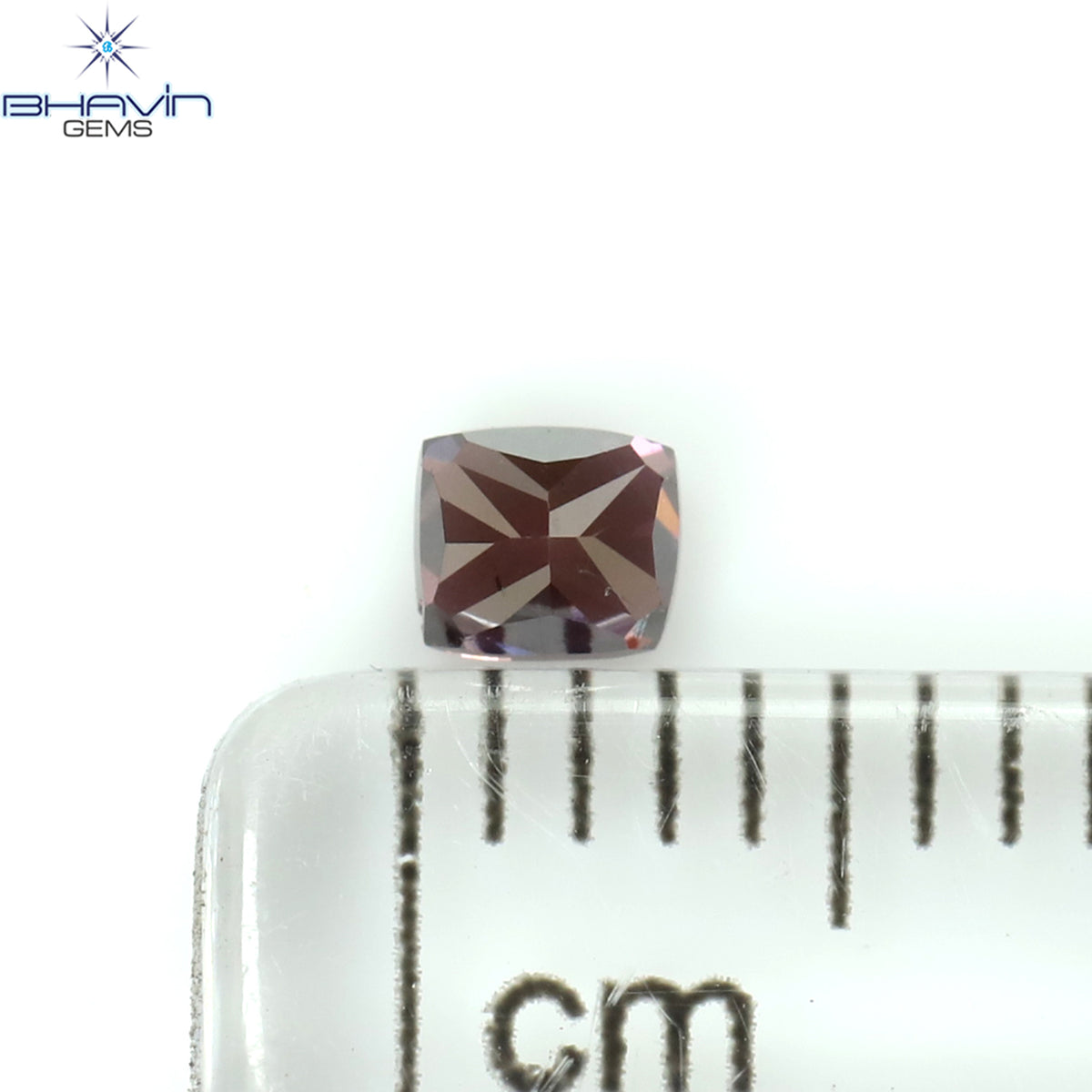 0.18 CT クッション シェイプ ナチュラル ルース ダイヤモンド 強化ピンク色 VS2 クラリティ (3.10 MM)