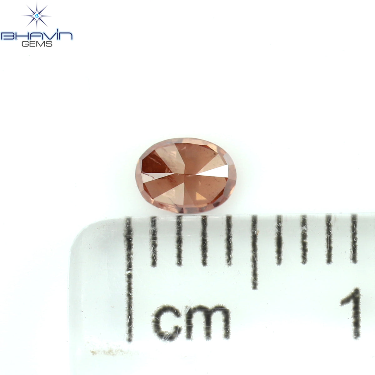 0.20 CT Natural Oval Diamond Enhanced Pink Color Clarity I1 (4.09 MM)