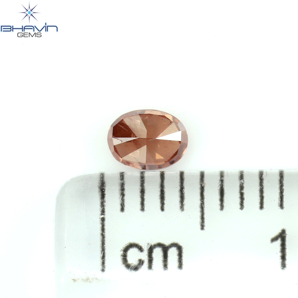 0.20 CT オーバル シェイプ ナチュラル ルース ダイヤモンド ピンク カラー I1 クラリティ (4.09 MM)
