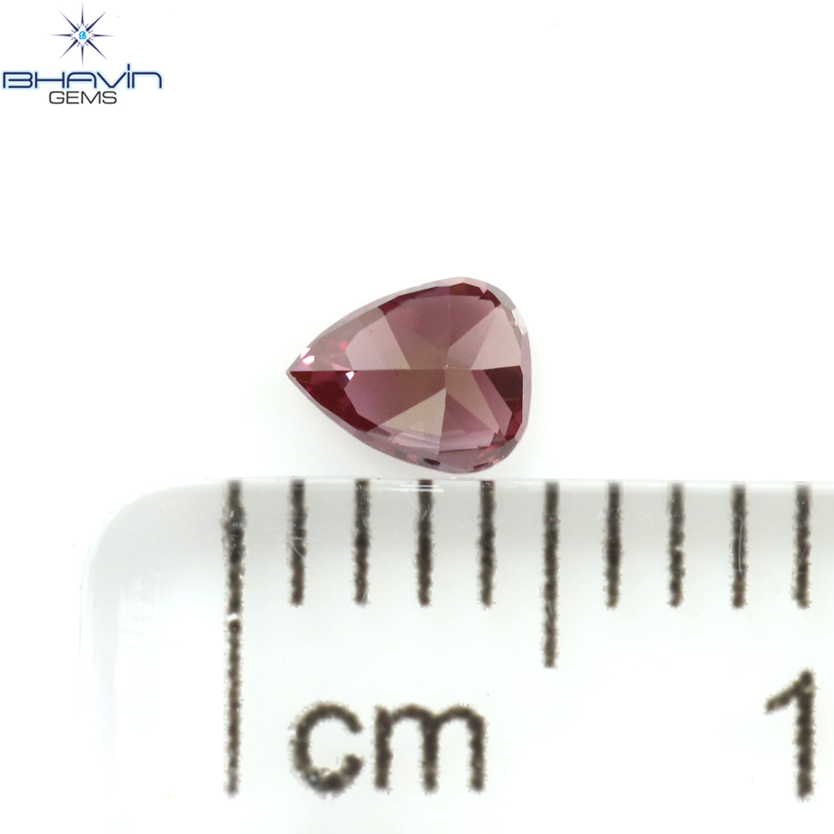 0.16 CT Natural Pear Diamond Enhanced Pink Color Clarity VS1 (3.95 MM)