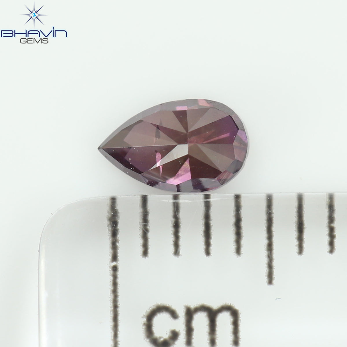 0.27 CT Natural Pear Diamond Enhanced Pink Color Clarity SI1 (4.89 MM)