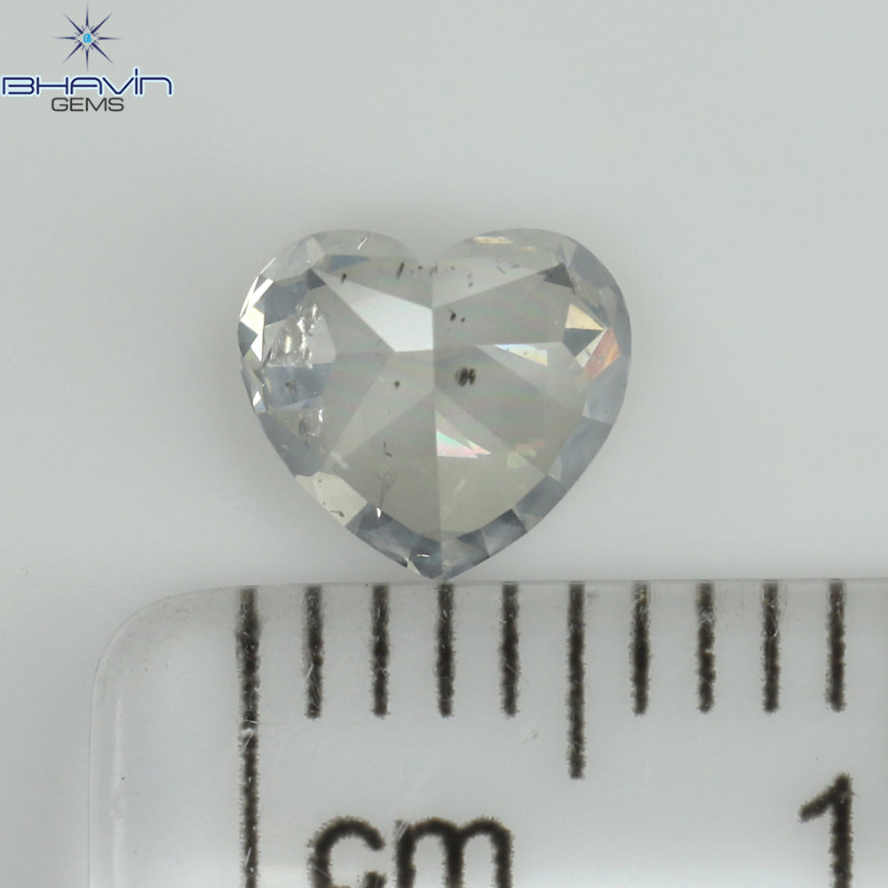 0.15 CT ハート シェイプ ナチュラル ダイヤモンド レッド ブラウン カラー SI1 クラリティ (4.76 MM)