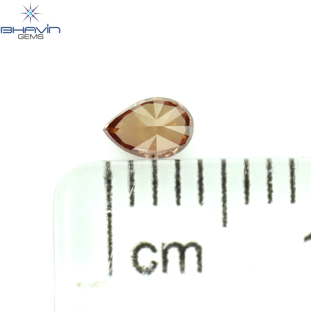 0.11 CT Natural Pear Diamond Enhanced Pink Color Clarity VS2 (3.80 MM)