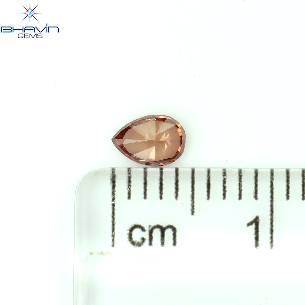 0.23 CT Natural Pear Diamond Enhanced Pink Color Clarity VS2 (4.72 MM)