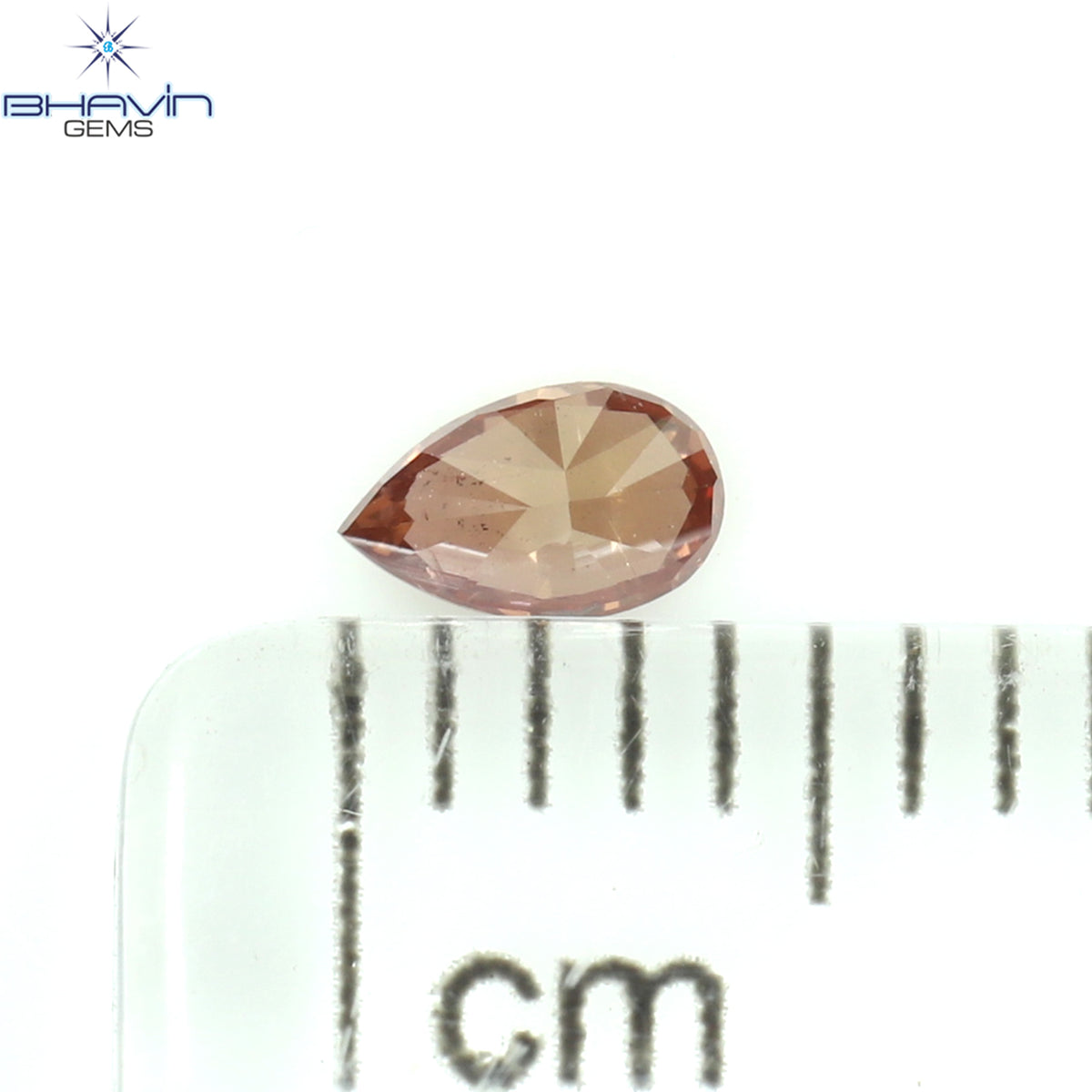 0.11 CT Natural Pear Diamond Enhanced Pink Color Clarity SI1 (4.17 MM)