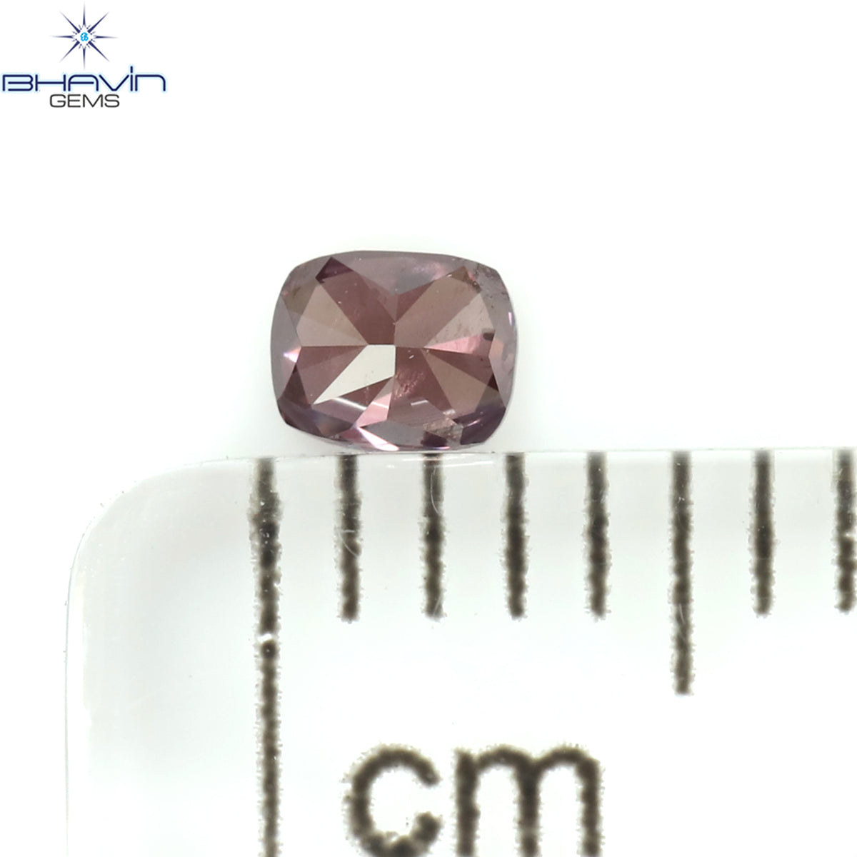 0.11 CT クッション シェイプ ナチュラル ルース ダイヤモンド 強化ピンク色 SI1 クラリティ (3.02 MM)