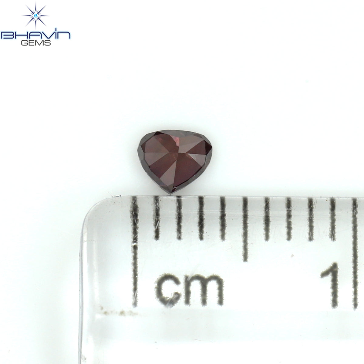 0.12 CT Natural Heart Diamond Enhanced Pink Color Clarity VS2 (3.44 MM)