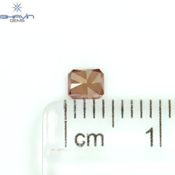 0.22 CT Radiant Shape Natural Diamond Pink Color SI1 Clarity (3.88 MM)