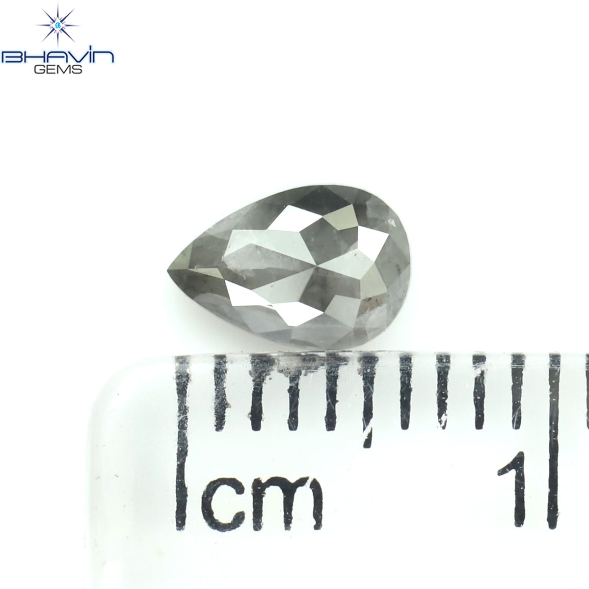 1.20 CT ペアシェイプ ナチュラル ダイヤモンド ブラック カラー I3 クラリティ (10.68 MM)