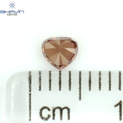 0.19 CT ハートシェイプ エンハンスト ピンク カラー ナチュラル ルース ダイヤモンド VS2 クラリティ (3.68 MM)