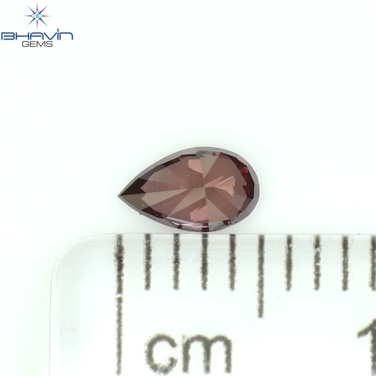 0.23 CT ペアシェイプ ナチュラル ダイヤモンド ピンク色 VS2 クラリティ (5.05 MM)