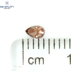 0.11 CT ペアシェイプ ナチュラル ダイヤモンド ピンク色 SI1 クラリティ (3.83 MM)