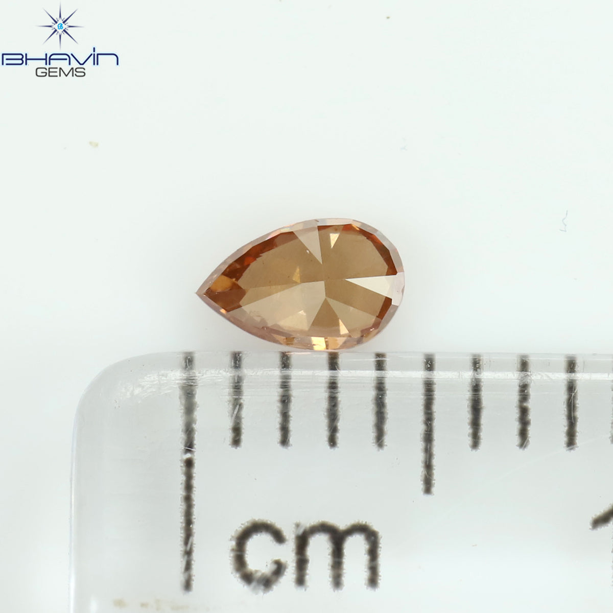 0.16 CT Natural Pear Diamond Enhanced Pink Color Clarity SI1 (4.38 MM)