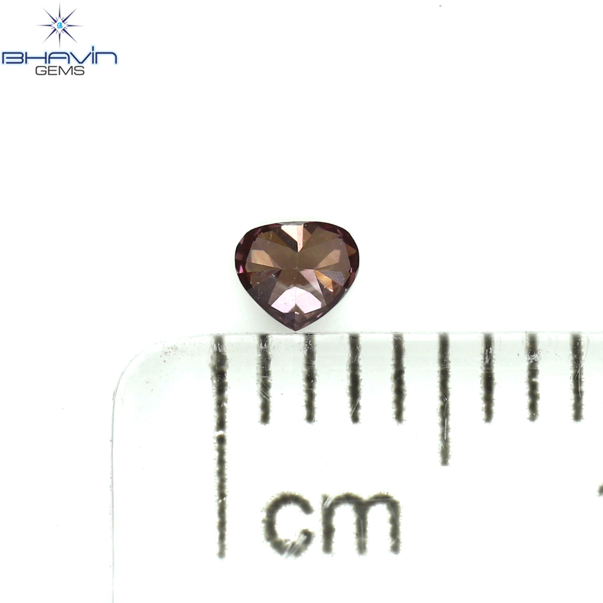 0.08 CT Natural Heart Diamond Enhanced Pink Color Clarity VS1 (2.78 MM)