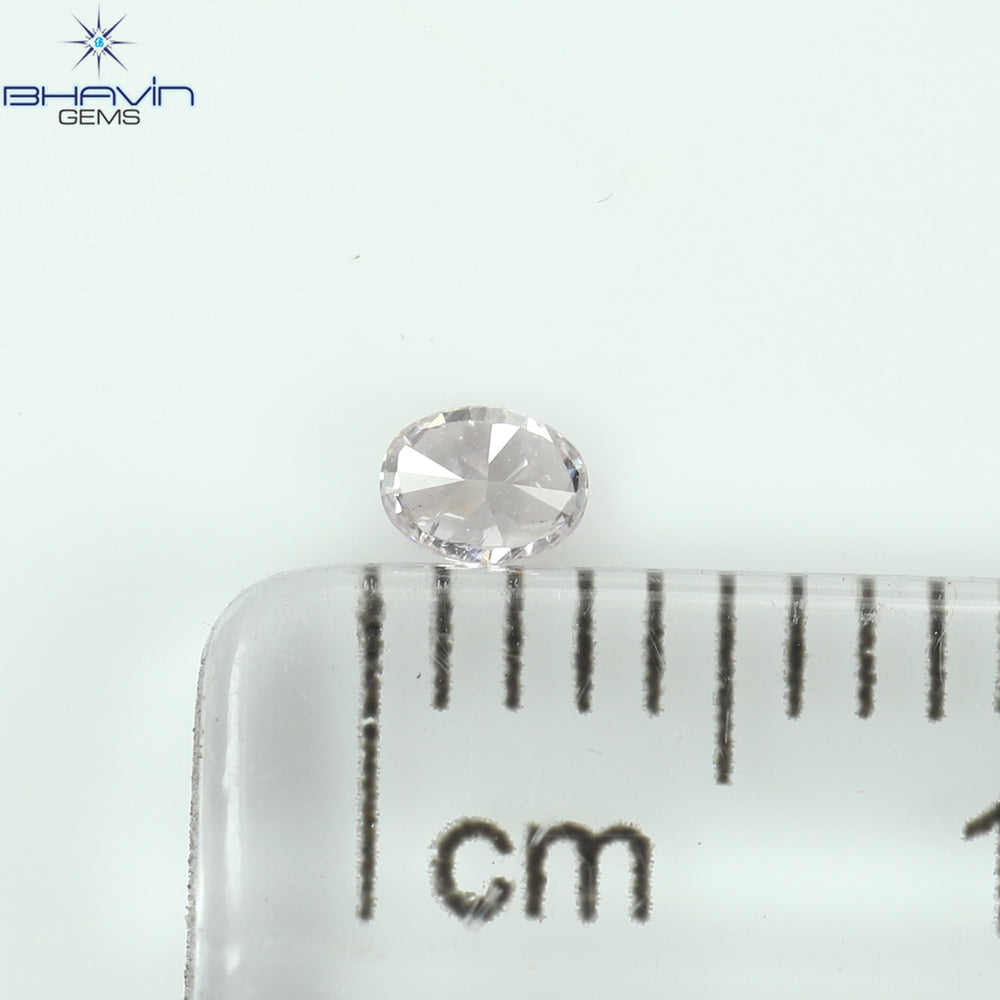 0.08 CT オーバル シェイプ ナチュラル ダイヤモンド ピンク カラー VS2 クラリティ (2.97 MM)