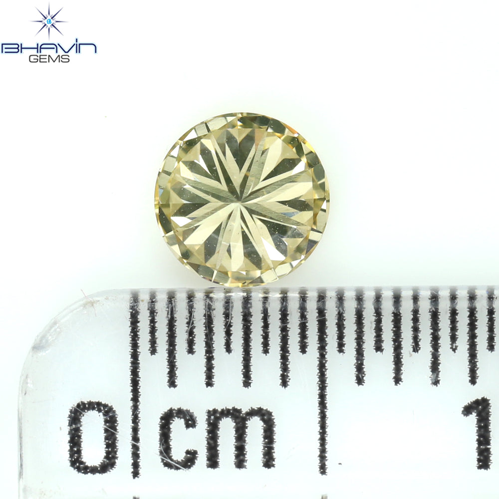 0.40 CT Round Shape Natural Loose Diamond Brown Color VS2 Clarity (4.64 MM)