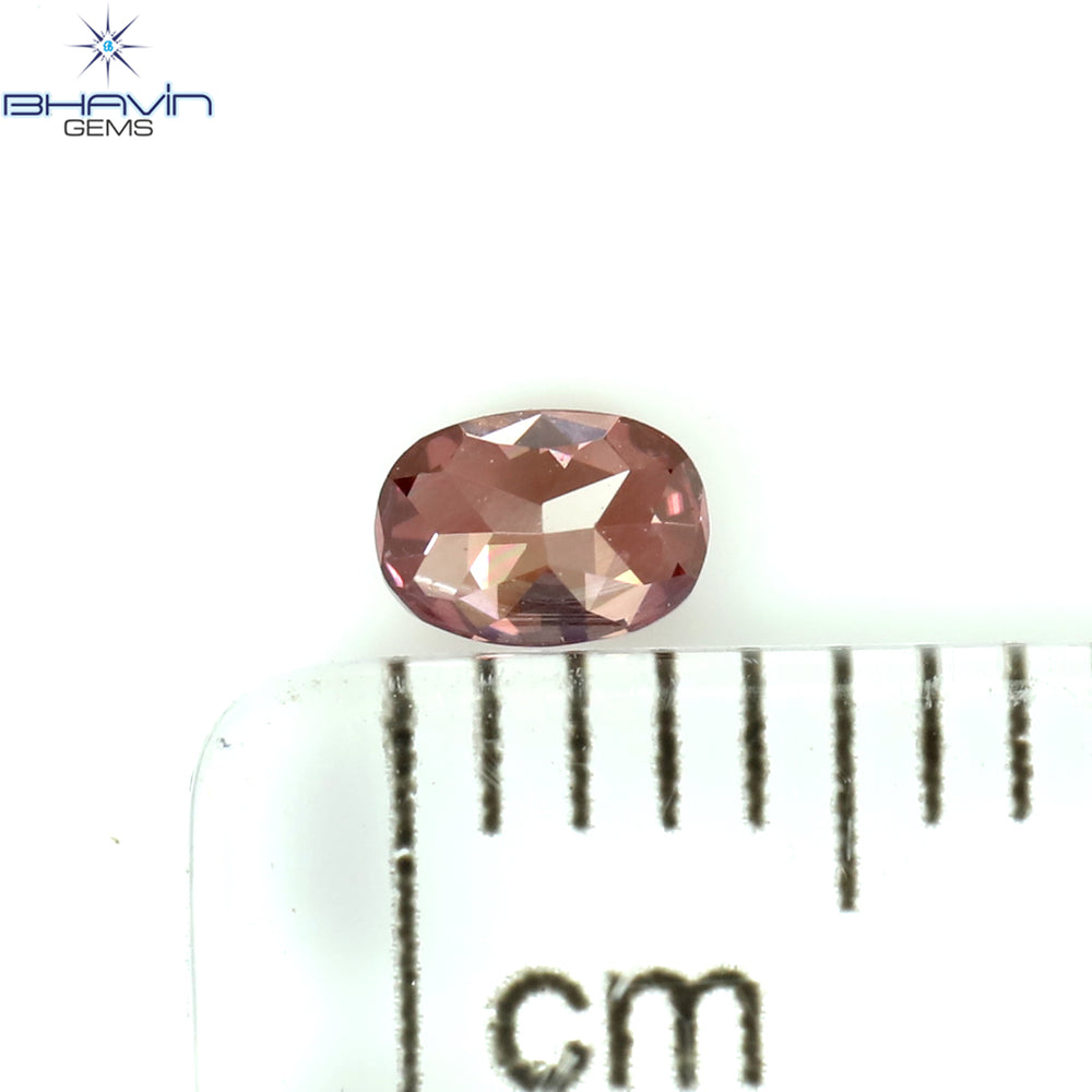 0.17 CT オーバル シェイプ ナチュラル ルース ダイヤモンド ピンク色 VS1 クラリティ (3.75 MM)