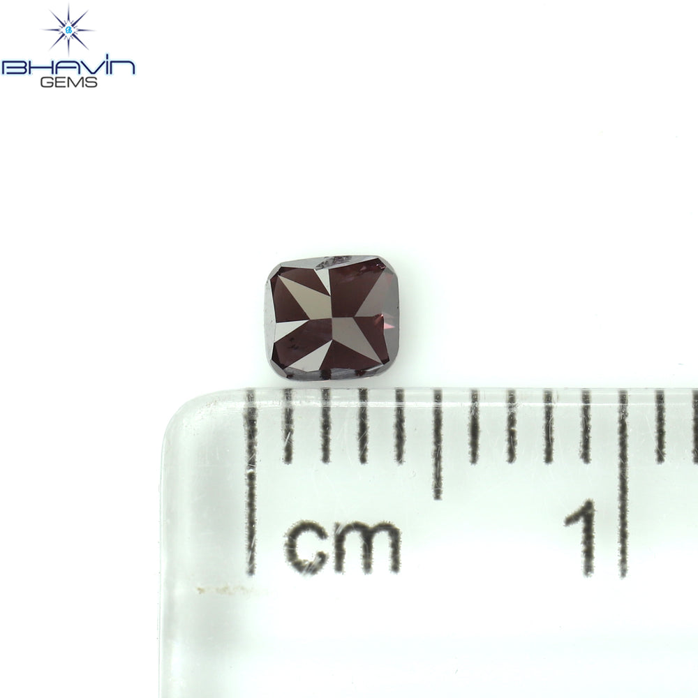 0.27 CT クッション シェイプ ナチュラル ルース ダイヤモンド エンハンスト ピンク カラー SI1 クラリティ (3.70 MM)