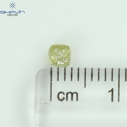 0.38 CT ラフシェイプ ナチュラル ルース ダイヤモンド イエロー カラー VS2 クラリティ (3.40 MM)