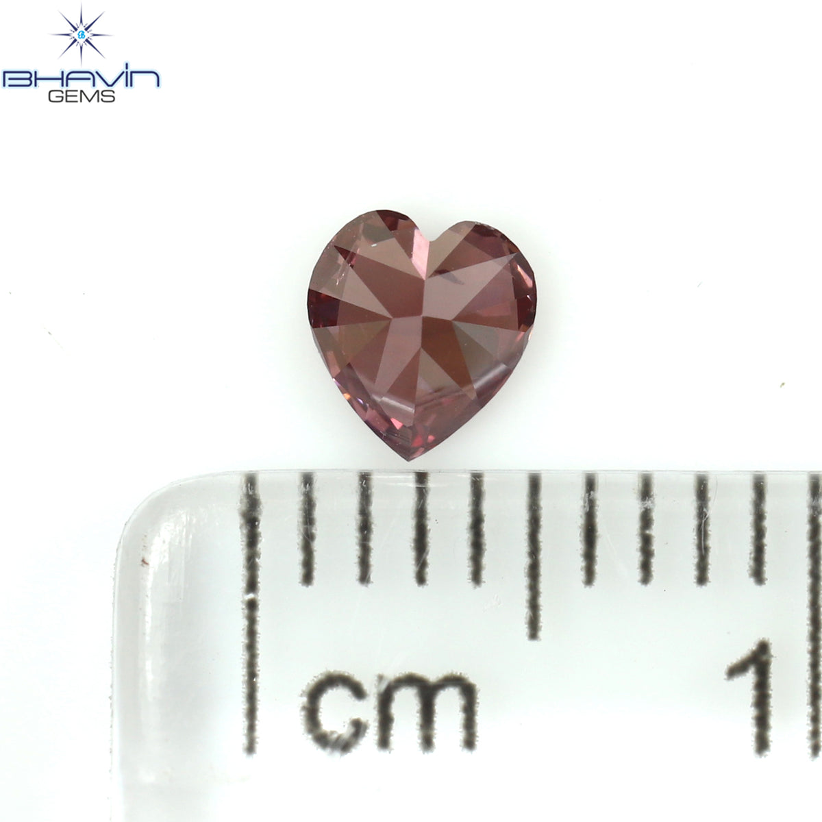 0.27 CT Natural Heart Diamond Enhanced Pink Color Clarity VS2 (4.40 MM)