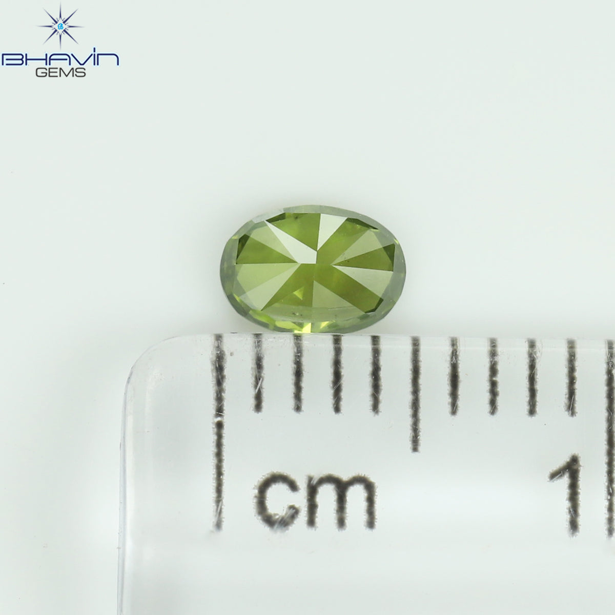 0.25 CT Natural Oval Diamond Enhanced Green Color Clarity SI1 (4.74 MM)