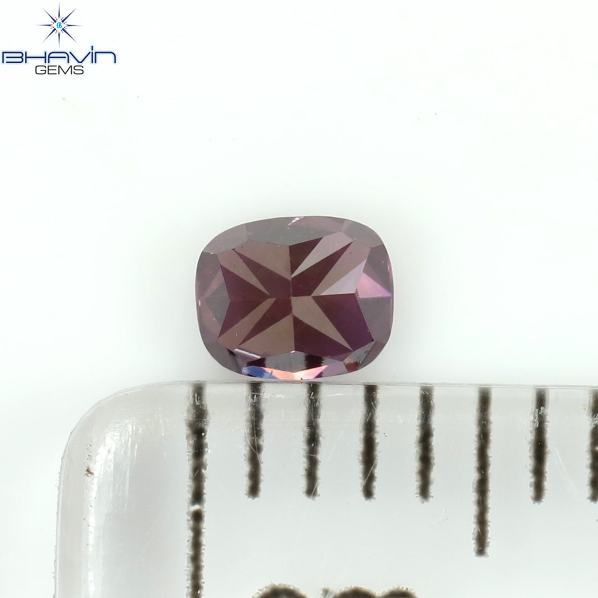 0.20 CT クッション シェイプ ナチュラル ルース ダイヤモンド 強化ピンク色 VS1 クラリティ (3.53 MM)