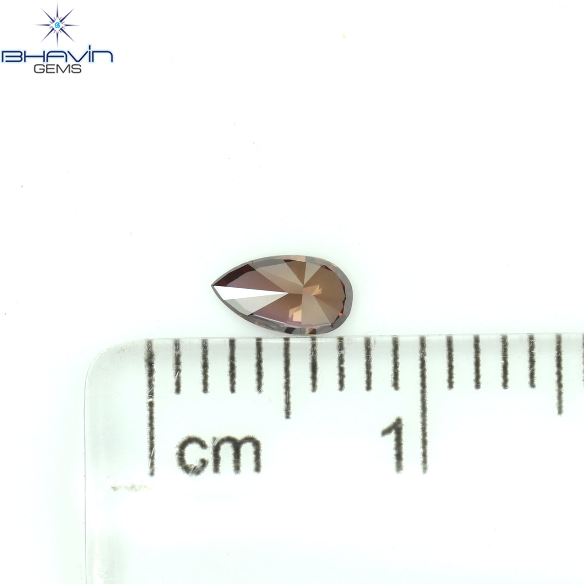 0.20 CT Natural Pear Diamond Enhanced Pink Color Clarity VS1 (5.24 MM)
