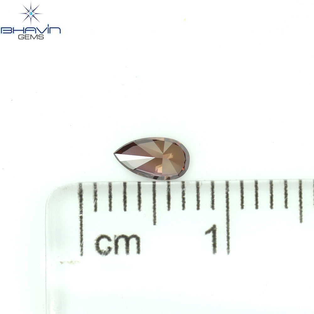 0.20 CT Pear Shape Natural Diamond Pink Color VS1 Clarity (5.24 MM)
