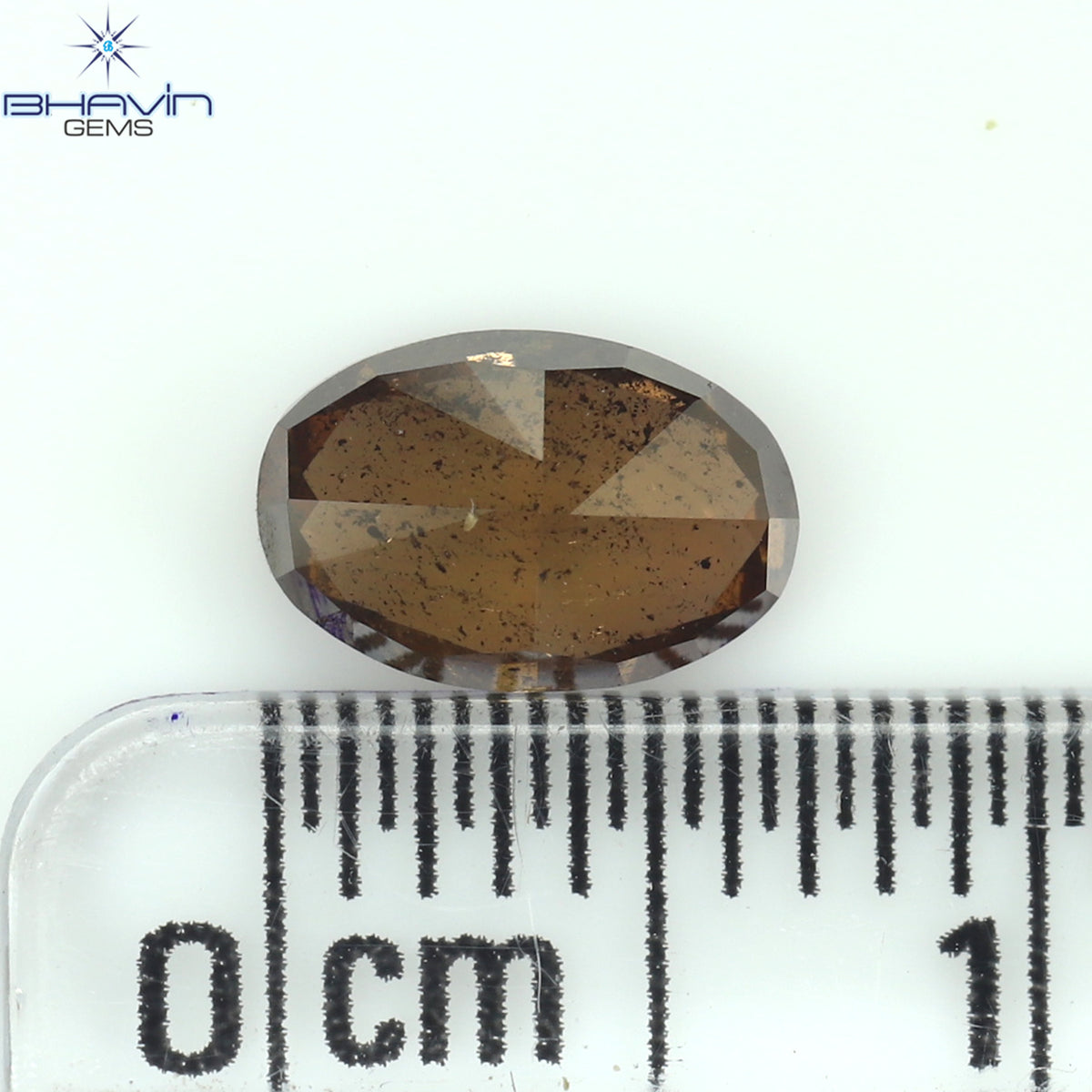 0.90 CT Natural Oval Diamond Enhanced Brown Pink Color Clarity I1 (7.07 MM)