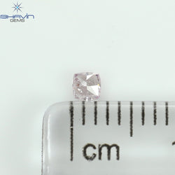 0.07 CT クッション シェイプ 天然ダイヤモンド ピンク色 I1 クラリティ (2.42 MM)