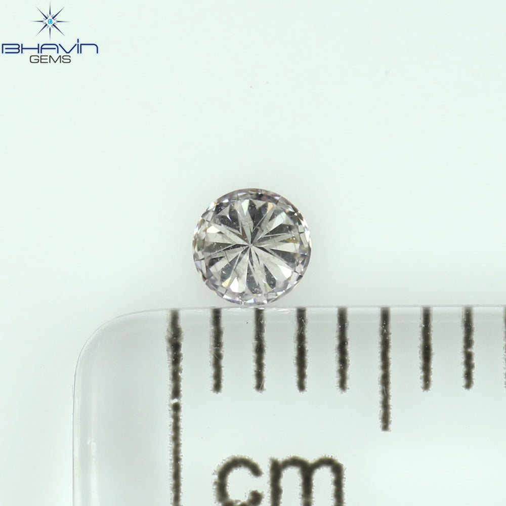 0.09 CT Round Shape Natural Diamond Pink Color VS2 Clarity (2.63 MM)