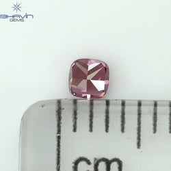 0.09 CT クッション シェイプ ナチュラル ダイヤモンド ピンク色 VS1 クラリティ (2.50 MM)