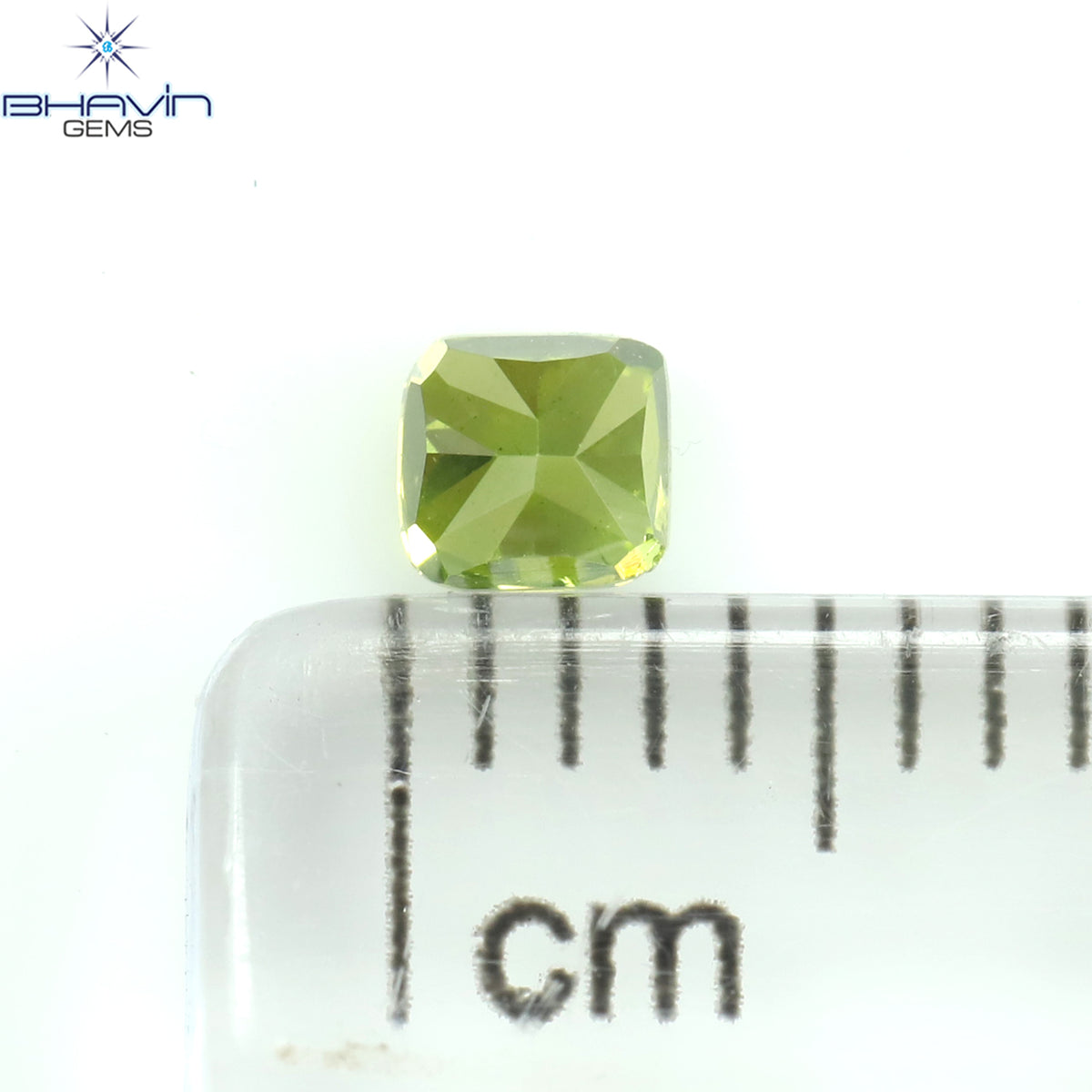 0.25 CT クッション シェイプ ナチュラル ルース ダイヤモンド エンハンスト グリーン カラー SI1 クラリティ (3.23 MM)