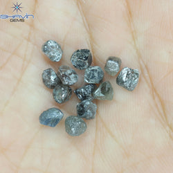 3.96 CT/13 PCS Rough Shape Salt And Pepper Color Natural Diamond I3 Clarity (3.78 MM)
