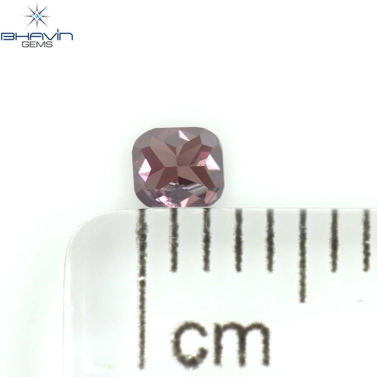 0.12 CT Natural Cushion Diamond Enhanced Pink Color Clarity SI2 (2.85 MM)