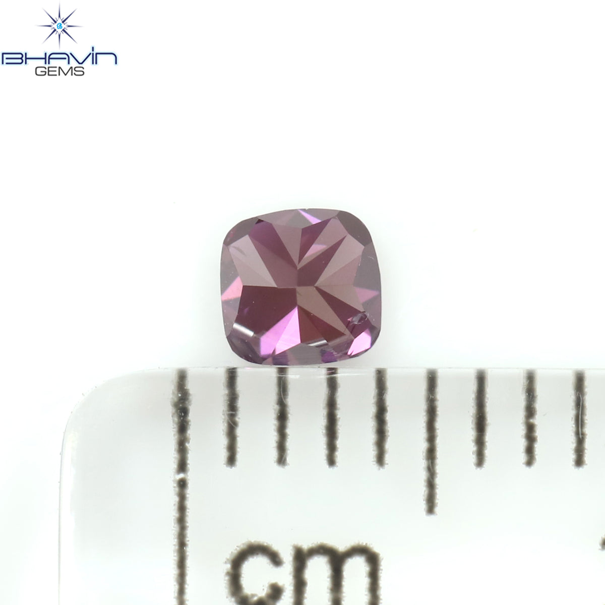 0.21 CT クッション シェイプ ナチュラル ルース ダイヤモンド 強化ピンク色 SI1 クラリティ (3.29 MM)