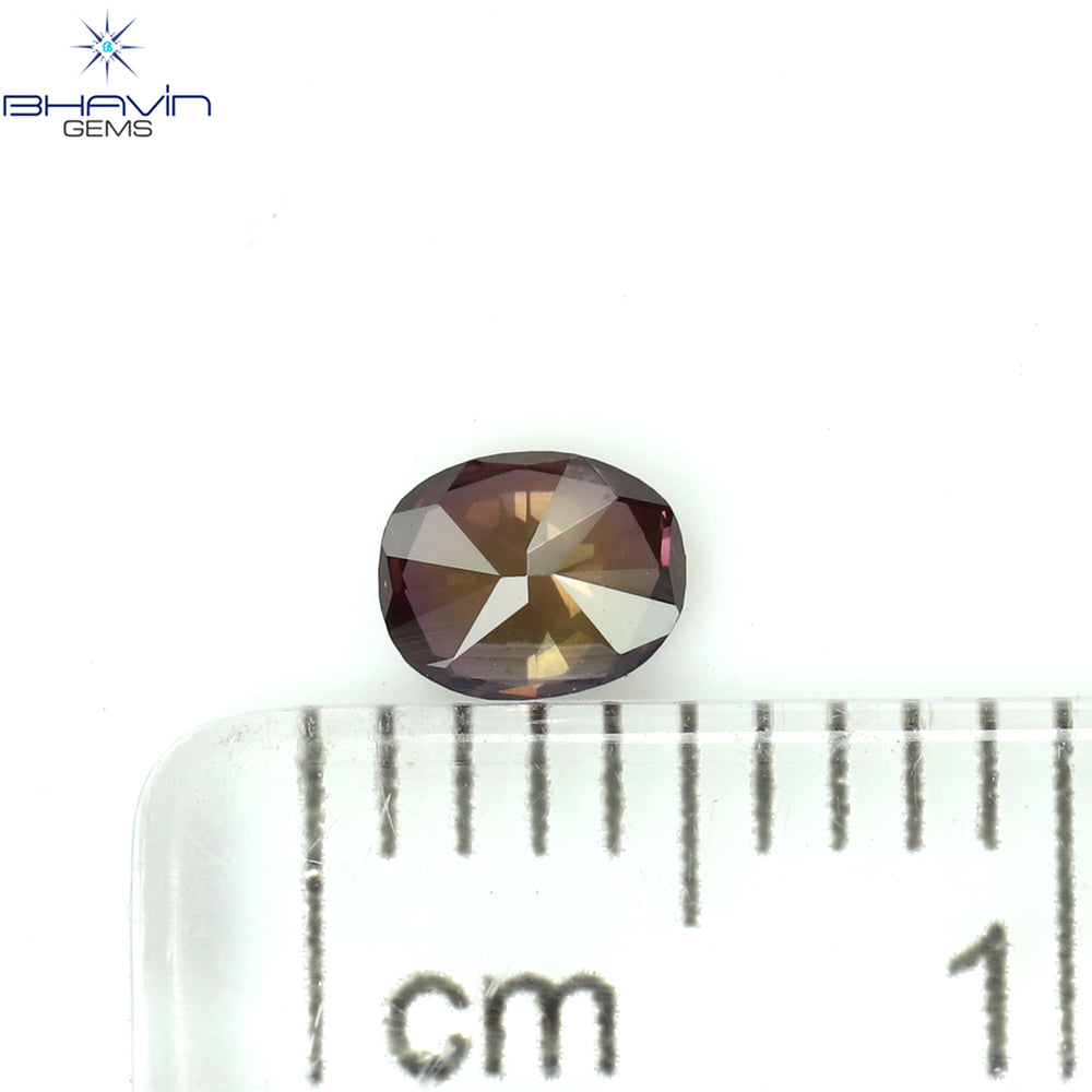 0.23 CT オーバル シェイプ ナチュラル ルース ダイヤモンド ピンク色 VS1 クラリティ (4.33 MM)