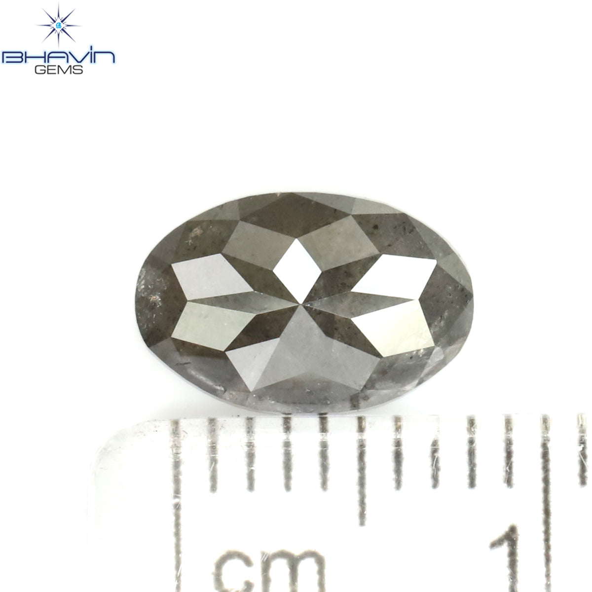 1.68 CT Natural Oval Diamond Salt And Pepper Color Clarity I3 (9.25 MM)
