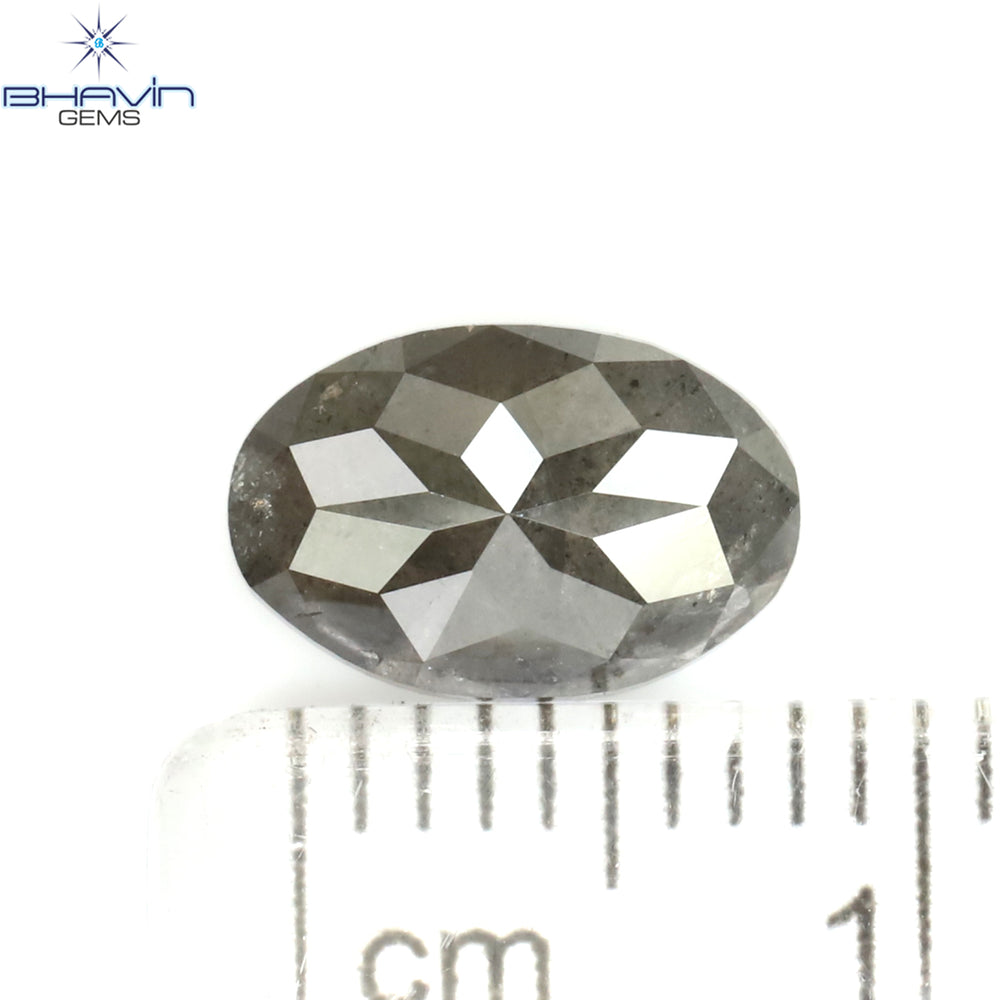1.68 CT Oval Shape Natural Diamond Salt And Pepper Color I3 Clarity (9.25 MM)