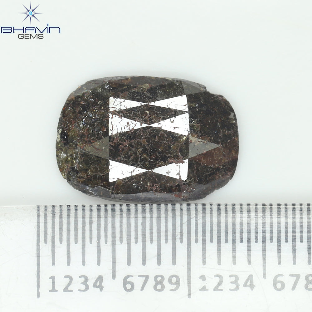 2.63 CT オーバルシェイプ ナチュラル ダイヤモンド ブラウン カラー I3 クラリティ (12.22 MM)