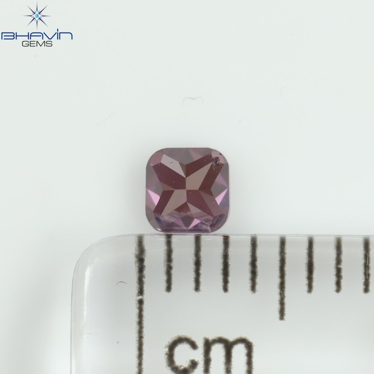 0.18 CT Natural Cushion Diamond Enhanced Pink Color Clarity SI1 (3.09 MM)