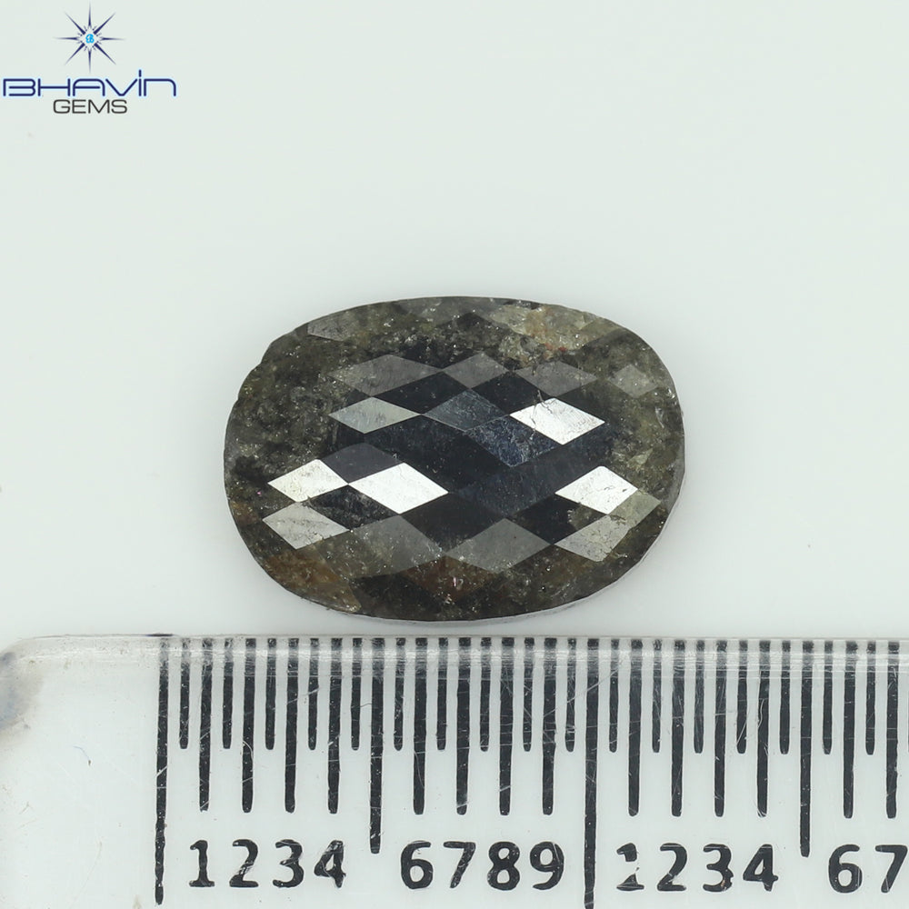3.27 CT オーバルシェイプ ナチュラル ダイヤモンド ブラウン カラー I3 クラリティ (13.19 MM)