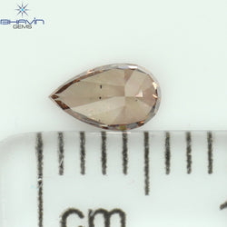 0.09 CT ペアシェイプ ナチュラル ダイヤモンド ピンク色 SI1 クラリティ (3.86 MM)