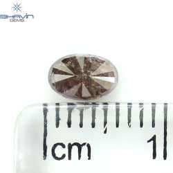0.48 CT Oval Shape Natural Diamond Pink Color I3 Clarity (5.92 MM)