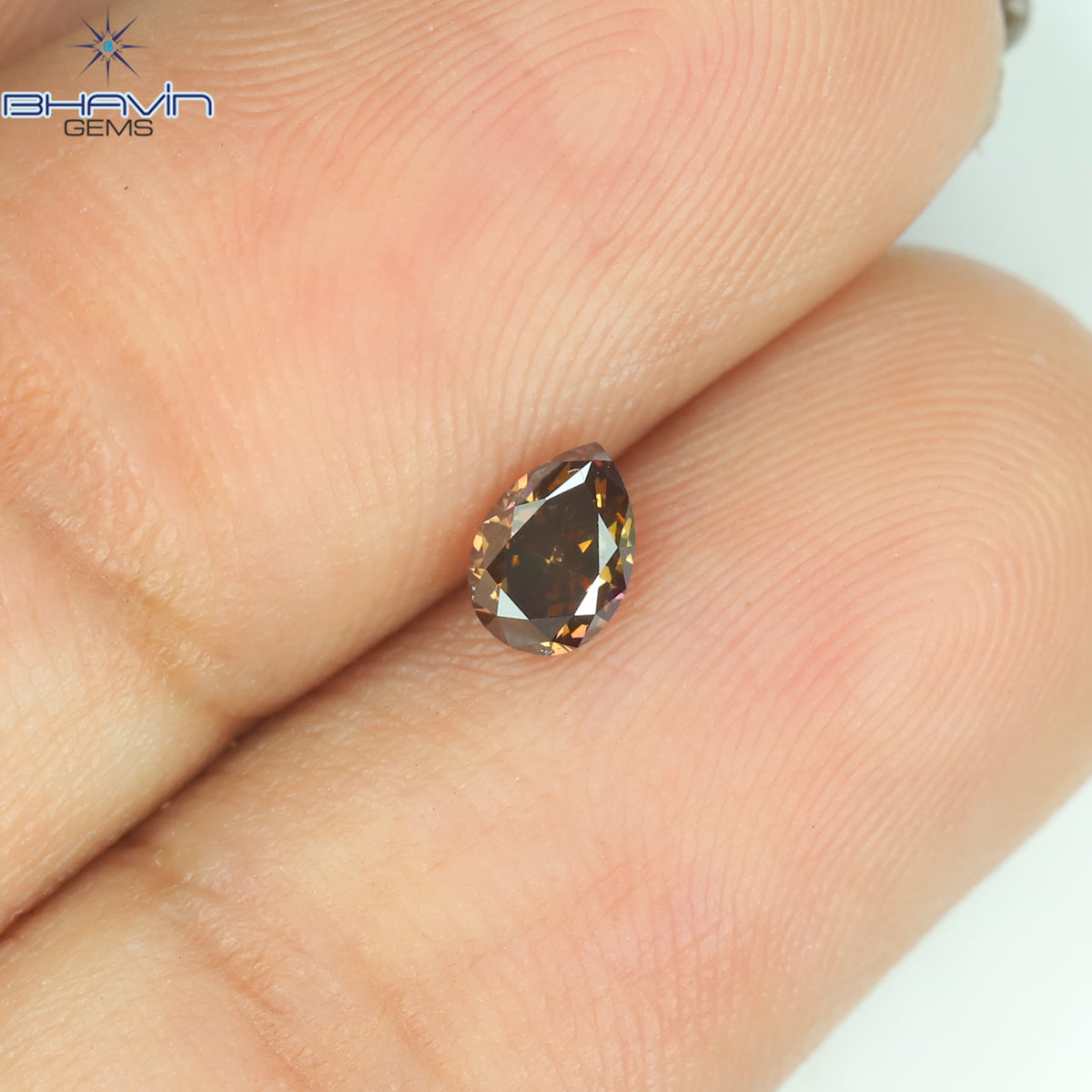 0.28 CT ペアシェイプ ナチュラル ダイヤモンド ピンク色 SI1 クラリティ (4.65 MM)