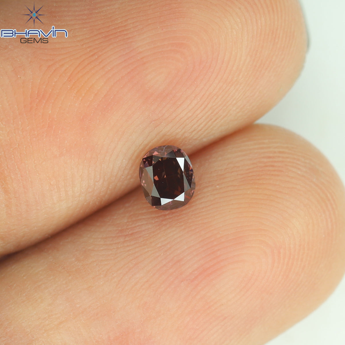 0.27 CT Natural Oval Diamond Enhanced Pink Color Clarity VS1 (3.91 MM)
